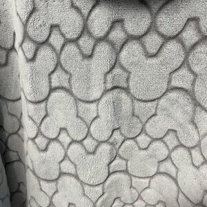 Disney Soft Gray Faux Fur Blanket